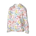 thumbnail image 2 of Daiia Retro Floral UPF 50+ Sun Protection Hoodie Jacket Lightweight Long Sleeve Sun Shirt for Women Men with Pocket Hiking Outdoor-XX-Large, 2 of 9
