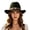 1-Army Green648, variant on Women's Rhinestone Embellished Faux Wool Cowboy Hat Cattleman Crown Rodeo Wide Brim Western Hat,Black