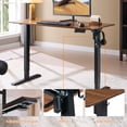 thumbnail image 6 of CQSXDA Adjustable Height Electric Standing Desk With Mahogany Top 24x48 Inches For Comfortable Home Office Workstation, 6 of 13