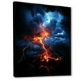 thumbnail image 2 of Designart "Electric Dance Orange Storm" Landscape & Nature Floater Framed Canvas Print, 2 of 7