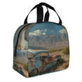 thumbnail image 2 of Vsdgher Deserted Classic Car Landscape Lunch Bag, Lunch Box for Women Adult Men, Lunch Tote Insulated Cooler Lunch Container for Work/Office/Picnic/Travel, 2 of 8