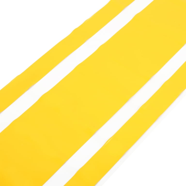 Universal Car Hood Stripe Stickers – Yellow Vinyl Racing Decals, 51.77x9.72 Inches, Pair, Easy To Apply