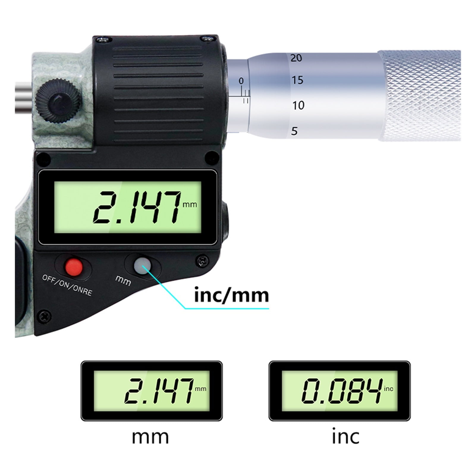 Digital Micrometer 0-25 mm 0.001mm Caliper Electronic Outside Micrometer Chrome Plated Caliper Gauge Measuring Tools