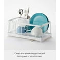 thumbnail image 3 of Yamazaki Home  Wire Dish Rack, Steel, Holds 17.6 lbs - L 9.06 x W 16.54 x H  6.69 inches White White Finish, 3 of 8