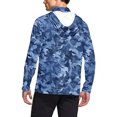 thumbnail image 4 of Dagegui UPF 50+ Men’s Hiking Shirts with Mask Long Sleeve Camo Fishing Hoodie Cooling Rash Guards Sun Protection Shirt Navy,M, 4 of 6