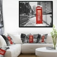 thumbnail image 3 of Design Art Cabine Téléphonique Rouge Londres  Sur Toile Encadrée, 3 of 5