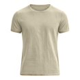 thumbnail image 4 of Qingpeng Men's T Shirt Cotton Linen Short Sleeve Blouses Crew Neck Soft Breathable Classic Tshirts Color 18+,Size S-3XL, 4 of 5