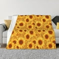 thumbnail image 1 of Balery Vintage Leopard Print Sunflower Manta de Franela con Dibujo, Lujo Ultra Suave y Cálido, Antipelusa y Resistente a las Arrugas para Cama, Sofá, Camping -60"x50", 1 of 6