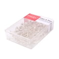 thumbnail image 1 of 50 piezas de alfileres de empuje, cabeza de plástico transparente con punta de metal, tachuelas para Irfora  Pasadores de empuje, 1 of 7