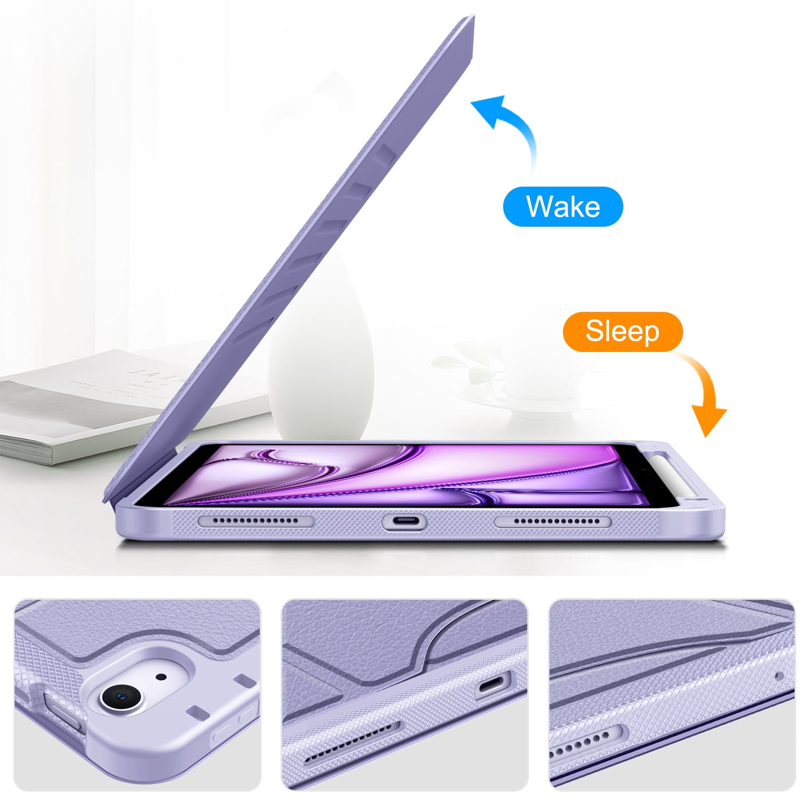 Fintie Case for iPad Air 11-inch M3 (2025) / M2 (2024), iPad Air 5th (2022) / 4th Generation (2020) 10.9 Inch - Magnetic Stand Multi-viewing Angle Soft TPU Cover with Pencil Holder