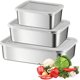 thumbnail image 1 of 3PCS Contenedores para Alimentos, Caja de Almacenamiento de Alimentos de 304 Acero Inoxidable, Especificaciones Múltiples, para el Hogar, Restaurantes, Cocinas, Fiambrera de Metal, 1 of 4