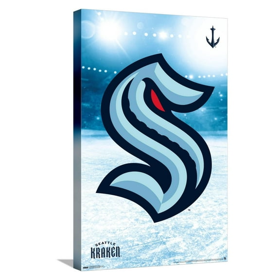 NHL Seattle Kraken - Logo 20 Canvas Wall Poster, 14.725" x 22.375"
