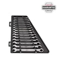 thumbnail image 3 of Metric Combination Ratcheting Wrench Mechanics Tool Set Tight Spaces 15 Piece, 3 of 9