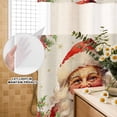 thumbnail image 2 of No Hook Shower Curtain with Built-in Rings - Vintage Santa Claus Christmas Washable Waterproof Fabric Bathroom Curtains for Hotel,Rentals, Stall 36 X 78 Inch , BerriesLeaves Snowflake, 2 of 9