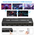 thumbnail image 4 of Conmutador HDMI Suejezt 8K 5x1 con control remoto IR 8K @60Hz 4K @120Hz, 4 of 8