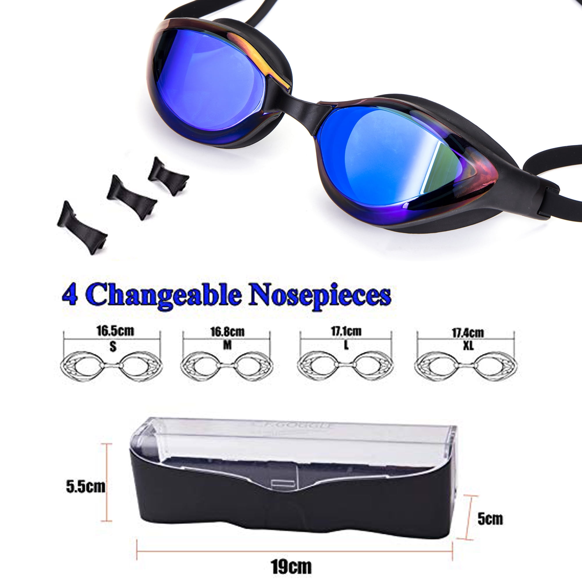 Splaqua Swim Goggles For Men And Women - Adjustable Straps, Silicone Eye Seal, UV Protection And Anti Fog Lenses Swimming Goggle - Red And Black