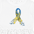 thumbnail image 4 of Inktastic Down Syndrome Awareness Blue and Yellow Hearts Ribbon Girls Toddler Dress, 4 of 5