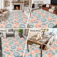 thumbnail image 5 of 6'x9' Area Rugs, Teal Orange Indoor Outdoor Area Rug for Living Room Bedroom, Modern Tie Dyeing Contemporary Abstract Art Washable Bathroom Rugs Kitchen Floor Carpet Mats Home Decor Aesthetic, 5 of 8