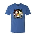 thumbnail image 2 of Funny Neon Summer California Beach Tiger | Mens Animal Lover Premium Tri Blend T-Shirt, Vintage Royal, Small, 2 of 4