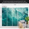 thumbnail image 3 of Botanical Wallpaper Wall Mural - Blue Fern Shadows, 3 of 5