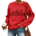 thumbnail image 4 of A Thrill Of Hope The Weary World Rejoices Sweatshirts for Women Long Sleeve Crewneck Christmas Sweatshirt Pullover Tops, 4 of 5