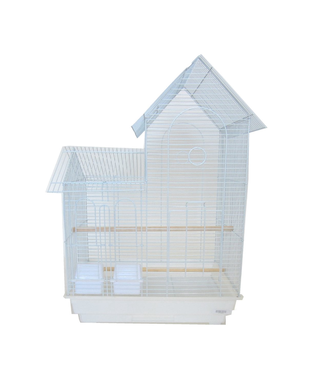 YML 1944WHT_4924WHT 1/2" Bar Spacing Villa Top Bird Cage with Stand, White