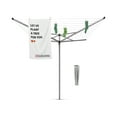 thumbnail image 3 of Brabantia Topspinner 164 ft Outdoor Metal Clothes Drying Rack, Ground Spike, Metallic Gray, 3 of 8