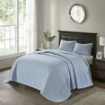 thumbnail image 6 of Regency Heights Quebec 3 Piece Bedspread Set Lightweight Reversible Bedding Set, Queen, Blue, 6 of 14