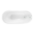 thumbnail image 6 of Aqua Eden VCT7D673128 67" Cast Iron Oval Single Slipper Pedestal Tub (7" Faucet Drillings), White, 6 of 7