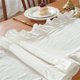 thumbnail image 3 of White ruffled wallpaper cotton fabric 35 * 120CM farmhouse countryside style ruffled wallpaper Valentine's Day bridal party wedding decoration, white, 3 of 4