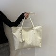 thumbnail image 3 of Bolso Mano Cuero Vegano para Mujer Tejido Color Sólido PU Al Aire Libre, 3 of 9