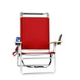 thumbnail image 6 of Deluxe 4 Reclining Positions Lightweight High Aluminum Beach Chair with Canopy Shade for Adults, Drink Holder, Storage Pouch, 6 of 7