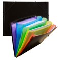 thumbnail image 1 of Clasificador de documentos Rainbow, tamaño carta, negro / multicolor (juego de 12 clasificadores) C-Line 59011-DS, 1 of 2