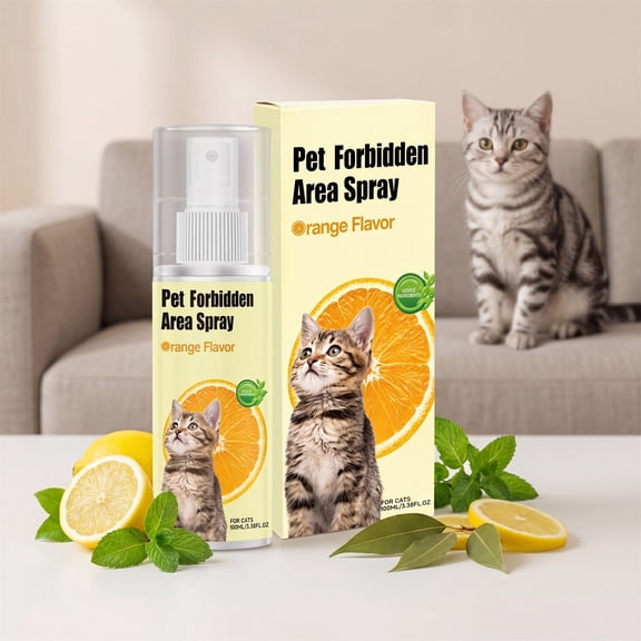 Pet Restricted Area Spray 100ml for Home Use, Deters Cats from Urinating Randomly and Scratching Furniture, Safe Non Toxic Barrier for Indoor Training