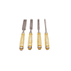 thumbnail image 1 of Juego Cincel Formon Gubia Carpintero Tallado Madera 4pzs Marron/Plata, 1 of 4