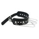 thumbnail image 4 of Gargantilla gótica de cuero sintético para mujer, collar de cadena de metal con pinchos, joyería punk negra Negro, 4 of 9