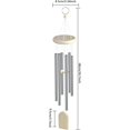 thumbnail image 2 of Campanas de viento con sonido relajante, decoración para exteriores con el tamaño perfecto, tubos de luz de aleación de aluminio, campanillas de viento disuasorias de pájaros, regalo conmemorativo, 2 of 5