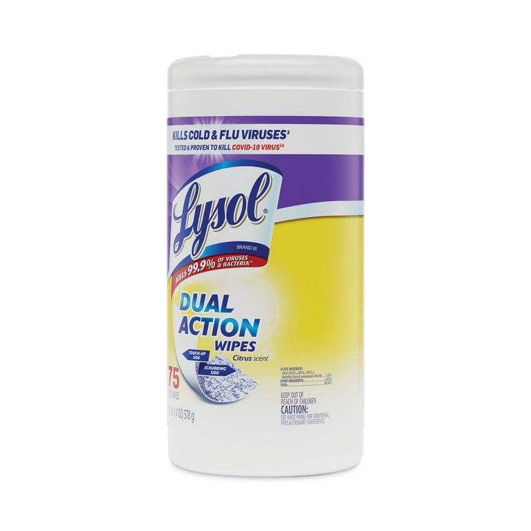 Lysol® Dual Action Citrus Sanitizing Wipes, 35 ct - Kroger