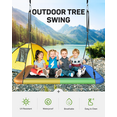 thumbnail image 3 of Hanging Platform: 60" Heavy-Duty Swing Holds 700lbs, All-Weather Rectangular Design for Backyard & Indoors – Adjustable & Family-Friendly-Rainbow, 3 of 6