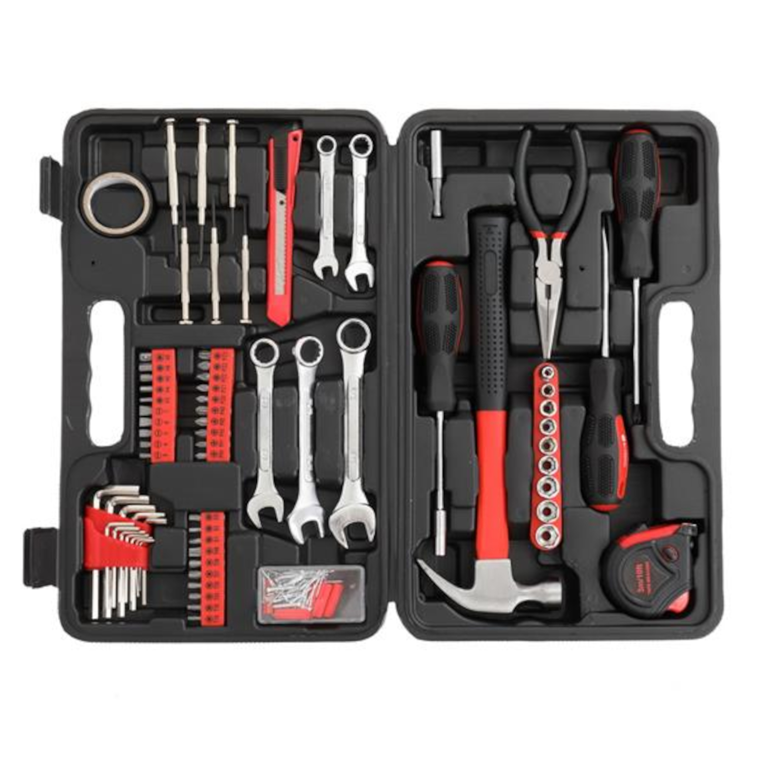 Alvantor 148-Piece Household Tool Kit, Durable Steel Home Repair Hand Tools Set with Hammer, Pliers, Screwdrivers and Blow Molded Storage Case
