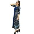 thumbnail image 3 of Bimba Womens 2 Piece Designer Flaired kurta Indian Clothing Printed Cotton Kurti Dress, 3 of 7