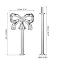 thumbnail image 2 of 1 Set 2-Tier Cupcake Stand Hardware Handles, Zinc Alloy Cake Plate Stand Handle Fittings with Screws for DIY Making Fruit Plate Cake Stand, Bow-Knot Silver, 2 of 7