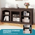 thumbnail image 5 of ModFusion 59 Inch Modern Entertainment Center with Adjustable Shelves, Media Console Fits 65 Inch TVs for Living Room, Black, 5 of 10