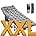 XXL Gray Cot with 2 Sided Mattress