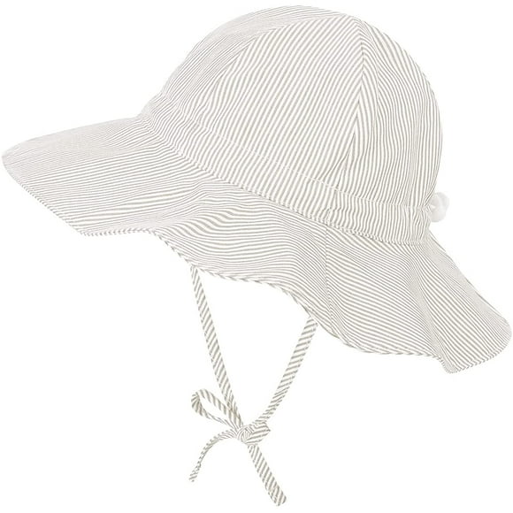 Baby Toddler Sun Bucket Hats Wide Brim Beach Hats with Bear Ears UPF 50+ Summer Play Hat Infant Sun Protection Hats