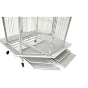 Seny Corner Bird Cage for Cockatiel Parakeet Budgies Parrot White
