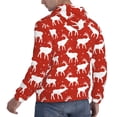 thumbnail image 3 of Hoodies for Men - Red white deers moose winter Long Sleeve Comfrt Men'S Fashion Hoodies & Sweatshirts, Sweatshirts for Men Hoodies Pullover Clothing Clothes with Pouch, 3 of 7