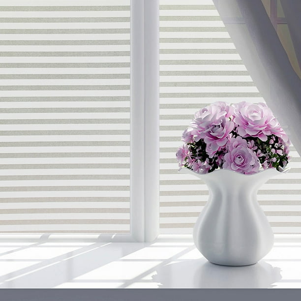 Favolook Window Sticker 45 100cm 60 0cm 60cm 300cm 60cm 500cm Frosted Stained White Frosted Line Blind Style Privacy Stripe Window Film Glass Sticker Walmart Com Walmart Com