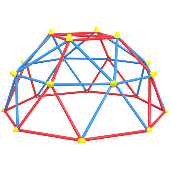 Outsunny 6 FT Geometric Dome Climber w/ Rust UV-Resistant Steel
