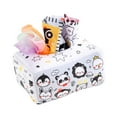 thumbnail image 1 of Caja de pañuelos para bebé, juguete suave de alto contraste con 8 bufandas de colores, para niños Blanco negro, 1 of 8